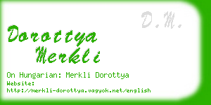 dorottya merkli business card